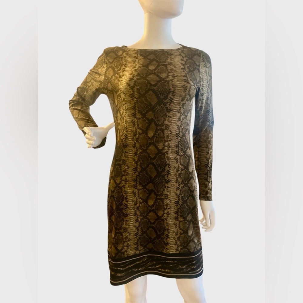MICHAEL Michael Kors
Dress Small Green Snake Phython Jersey Knit Long
Sleeve​